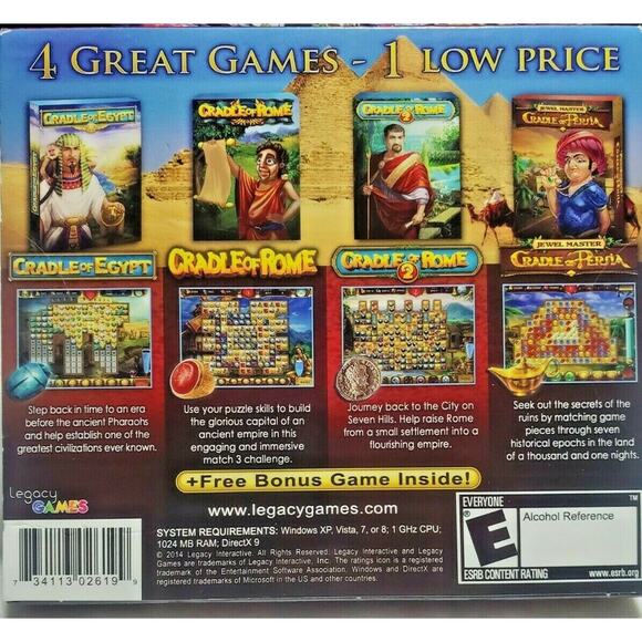 Lot of Jewel Gem Match Quest Collection Mahongg Computer PC Games CD-ROM Windows - Picture 4 of 9